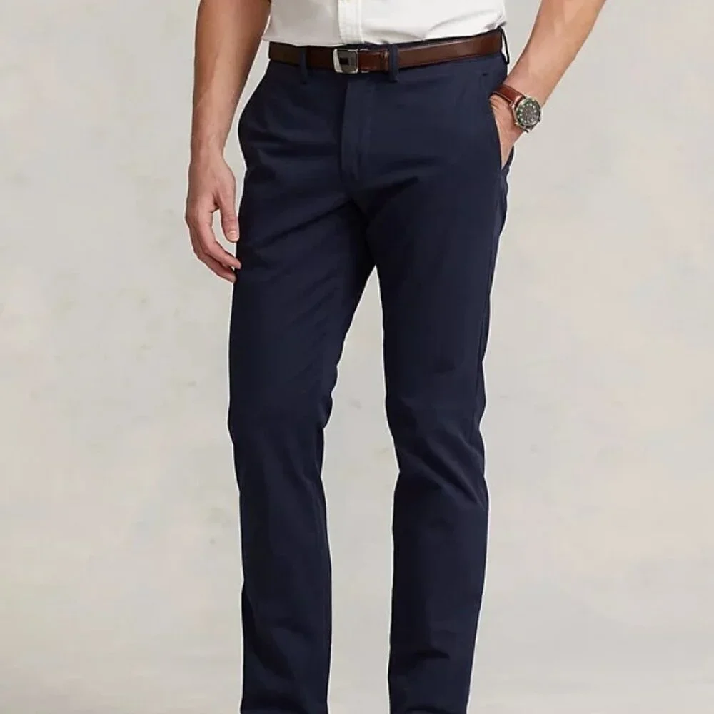 LAUREN Ralph Lauren Gray Trousers - Ultraflex Stretch Flat Front Pants
